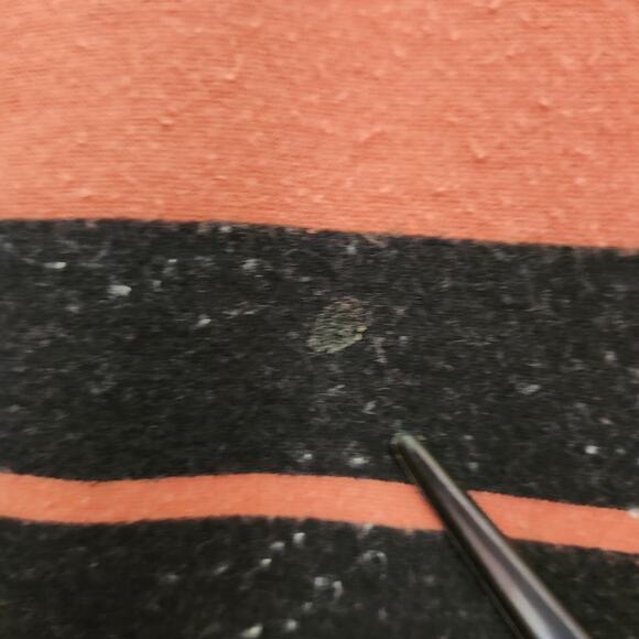 Men's size small red black striped Roebuck shirt - Picture 2 of 4